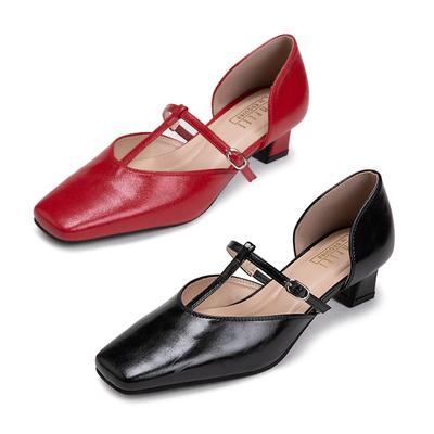 Esquire Women'S Marron T-Strap Pumps Eshp655_656