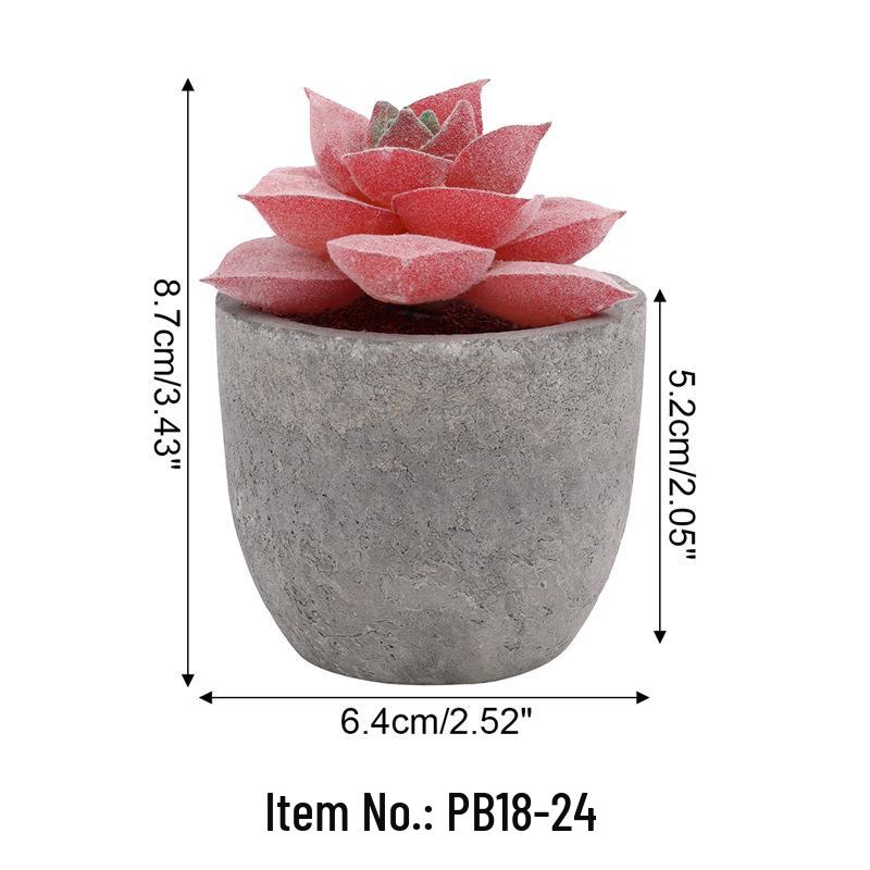 Indoor Retro Succulent Bonsai Fake Flower Ornament for Home and Living Room Décor