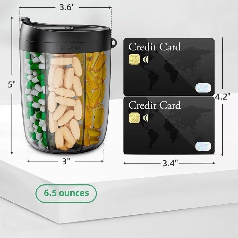 Plastic Pill Dispenser Wide Opening Pill Organizer Box New Pill Container  for Vitamin