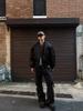 Unisex American-Style MA1 Bomber Jacket: Solid Color, Short, Wide, Loose-Fit Deconstructed Cotton Coat, Trendy Heavyweight Outerwear