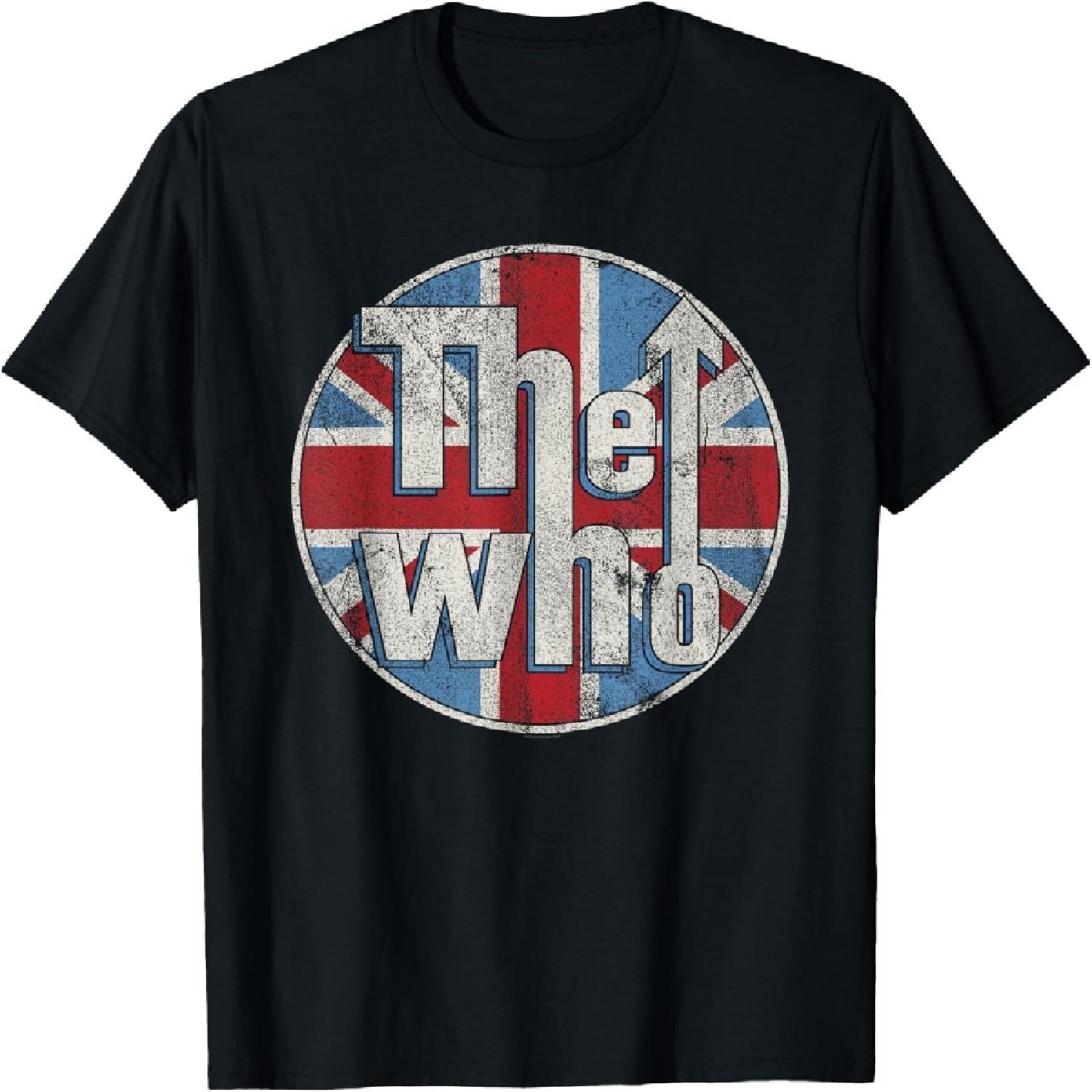 Official Distressed Union Jack Circle Logo Short Sleeve T-Shirt S