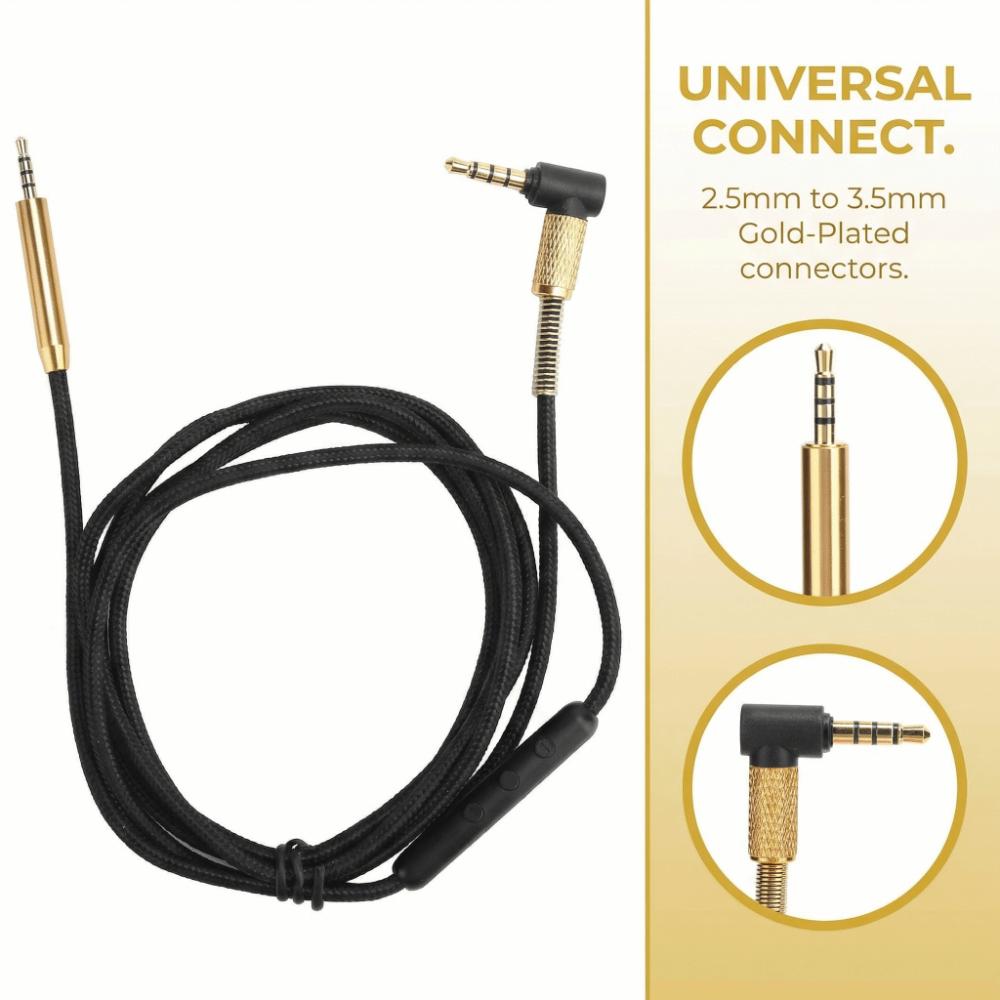 Plug and Play Earphone Cord 2.5mm to 3.5mm Aux Cable for AKG Y40 Y50 Y45 Replacement Cable