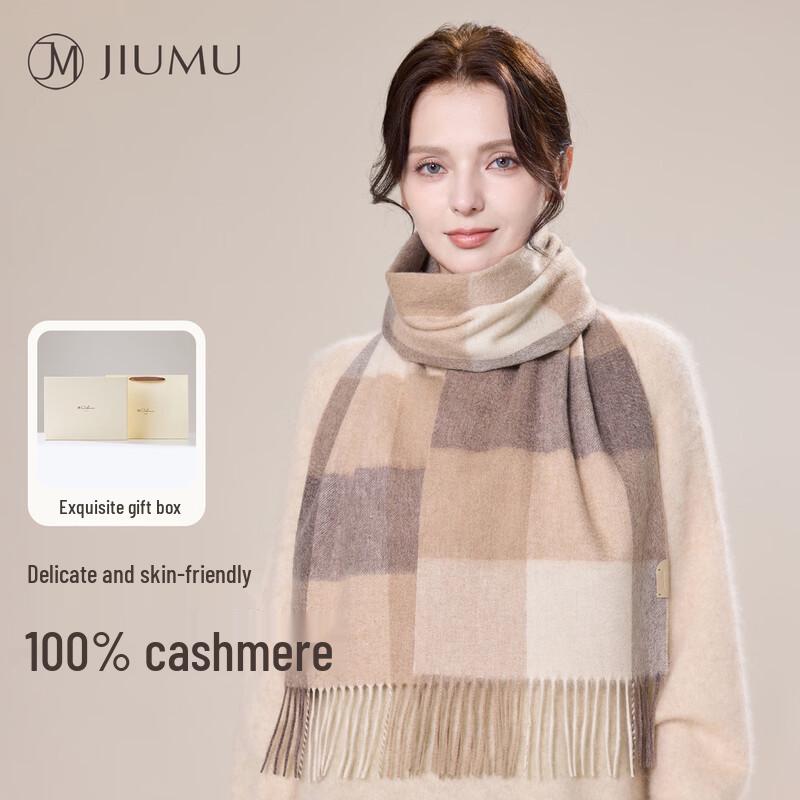 JIUMU Women's 100% Cashmere Scarf and Shawl