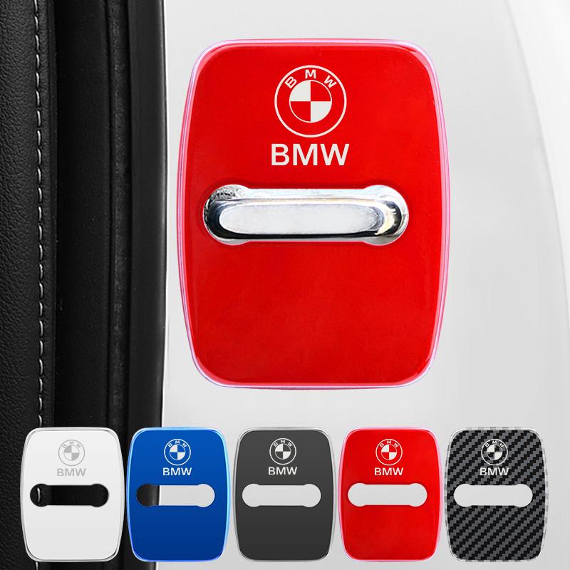 4PCS Car Door Lock Cover Stainless Steel Protective Cover Accessories for BMW E90 E60 E71 F30
