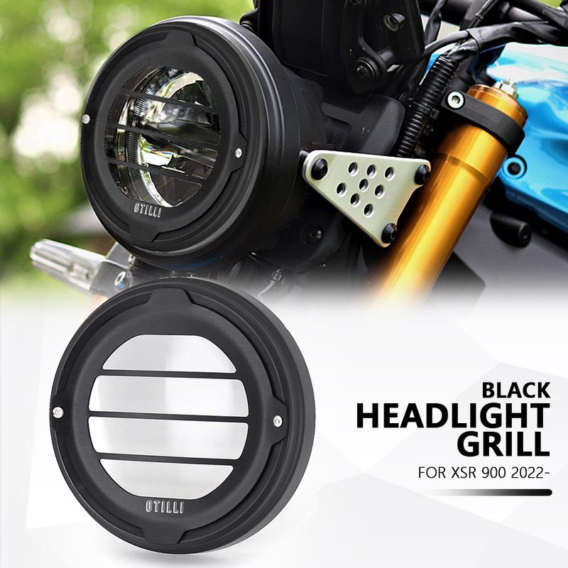 Motorcycle Accessories LED Headlight Grill Cover Aluminum+ABS For YAMAHA XSR900 XSR 900 Xsr900 Xsr 900 2022 2023