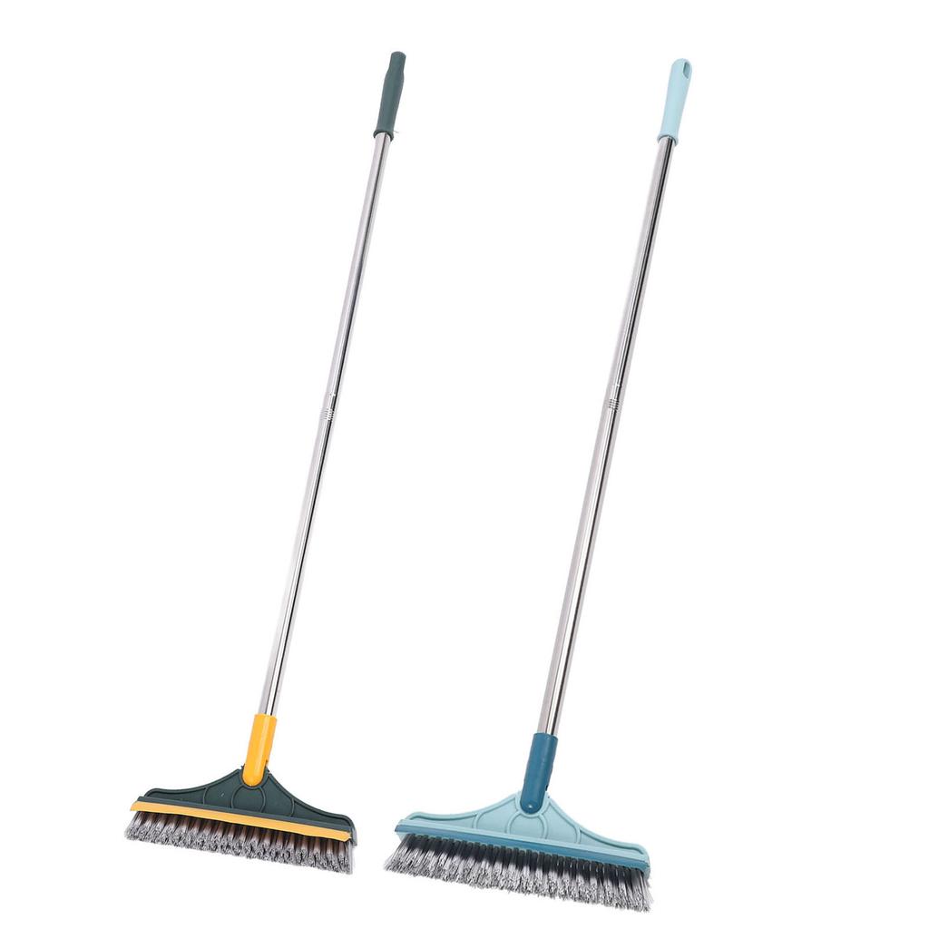 3 In 1 Floor Scrub Brush 180 Degree Rotatable Head Long Handle Floor Scraper Grout Cleaner for Home