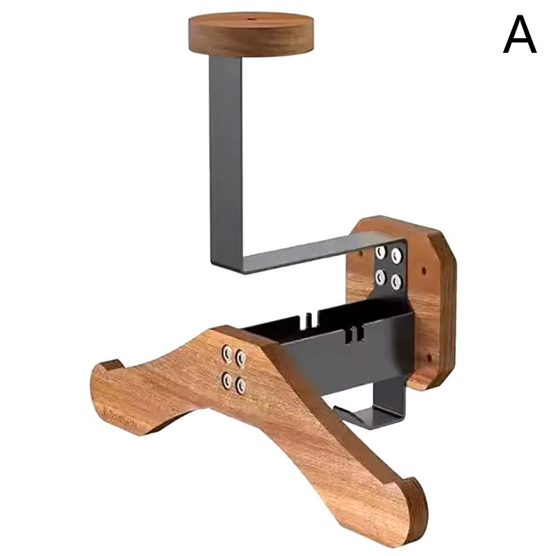 

Черный ореховый держатель для шлема 2-в-1 вешалка для гоночного костюма шлема крепление для мотоциклетного шлема стойка для жилета оборудование вешалки из цельного дерева