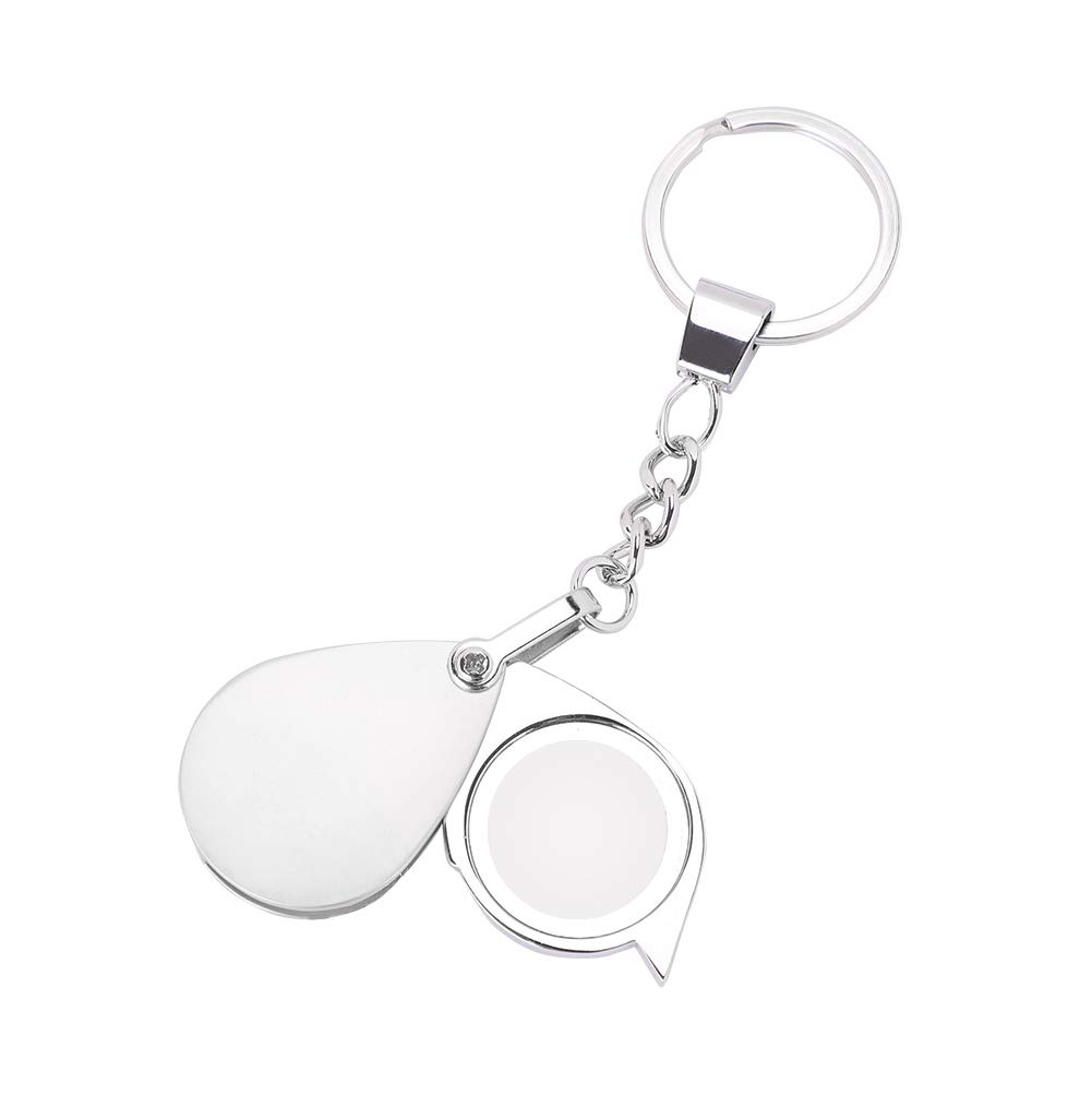 Keychain Magnifying 15x Portable Pocket Magnifier with 20mm Lens for Elderly and Insect Jewelry and Observation Glass, Magnification, Diameter,