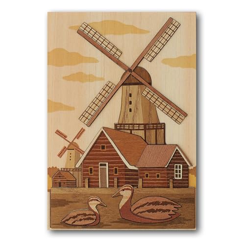 KINOWA "Netherlands" Woodcut Original Handmade Kit Amsterdam Cityscape Made in Japan