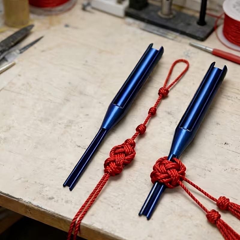 

2Pcs Conical Plastic Quick Knotting Aids, Smooth Threading Line Tools, Reusable Rope Weaving Knot Helper For Beginners 2pcs