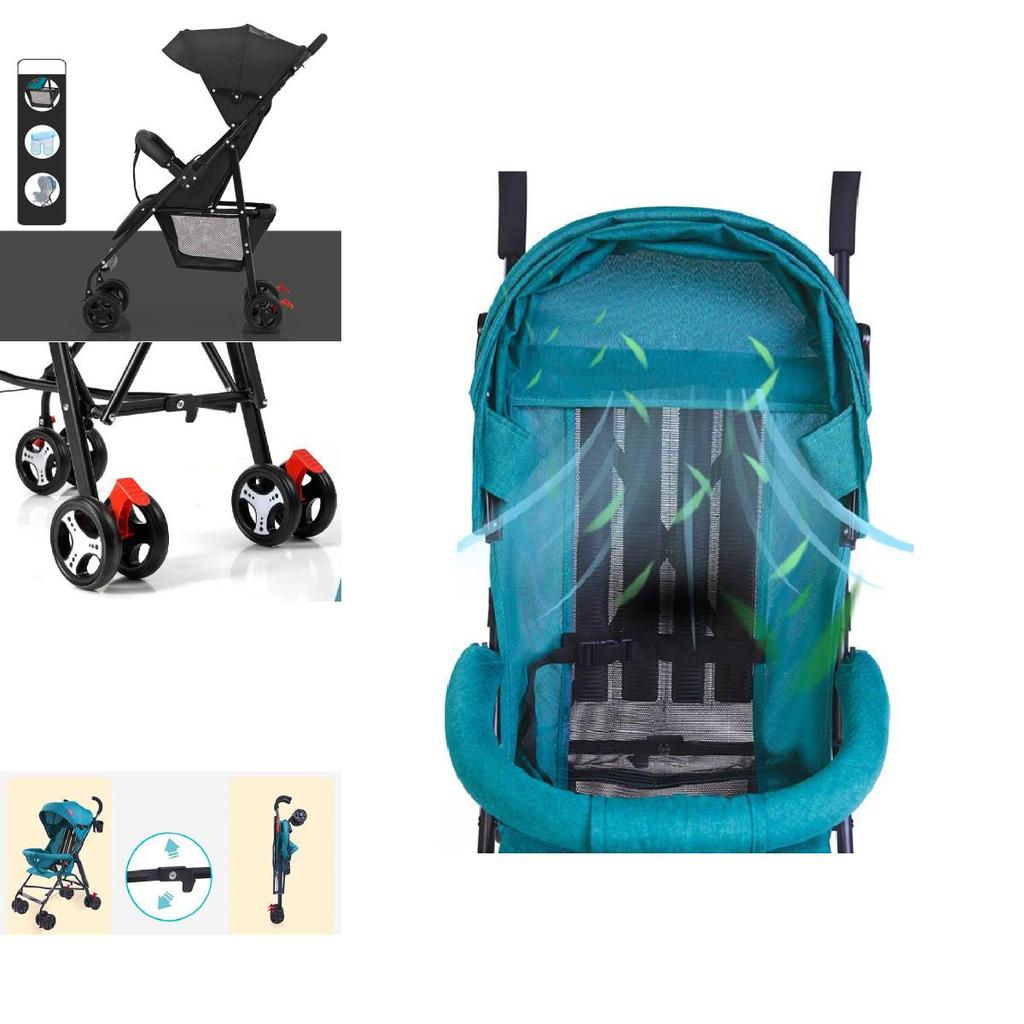 Lightweight Foldable Baby Stroller Compact Umbrella Design Perfect For Summer Travel