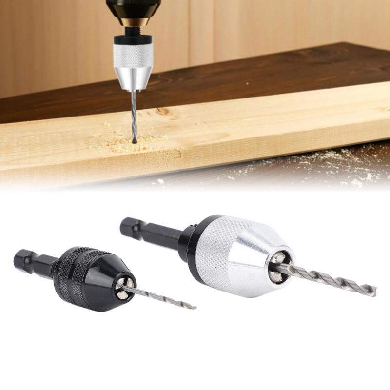 2PCS Keyless Drill Chucks With 10PCS Bits 1/4 Inch Hex Shank Drill Chuck Fast Change Converter Extension Screwdriver Drill