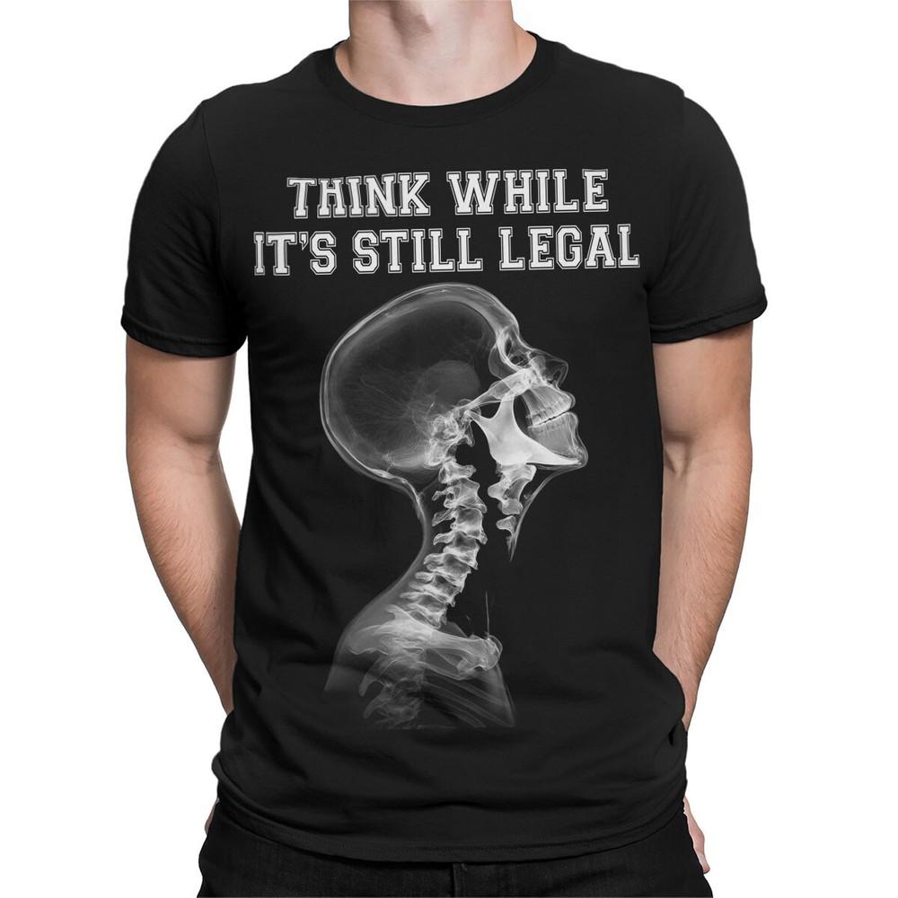

Provocative X-Ray Skull T-Shirt Thought Provoking Design Mens T-Shirts Tee #T489 S