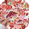10/30/50pcs Cherry Downtown Art Stickers Red INS Style Cartoon Decals DIY Phone Case Notebook Luggage Aesthetic Graffiti Sticker