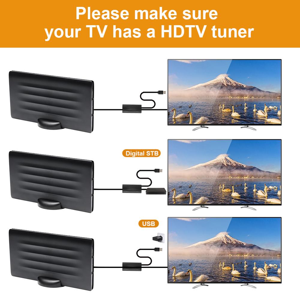 2025 Upgraded TV Antenna 780+ Mile Indoor Outdoor for Smart Digital TVs Older TVs 33ft Cable Supports 4K 1080p Amplifier Signal