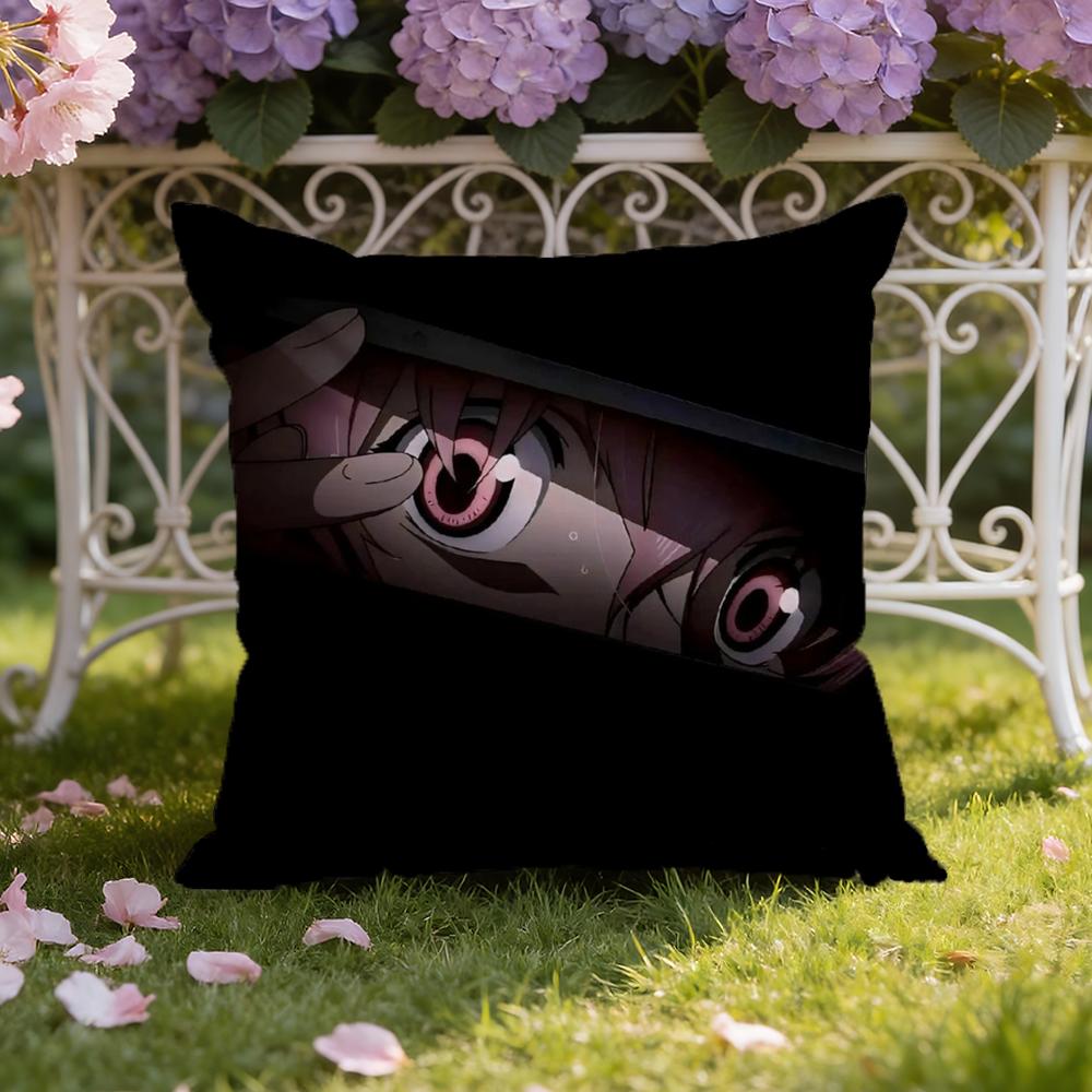 M-Mirai N-Nikki Cushion Cover Home & Car Dual-Scene Pillow Cover: Reversible for Premium Comfort
