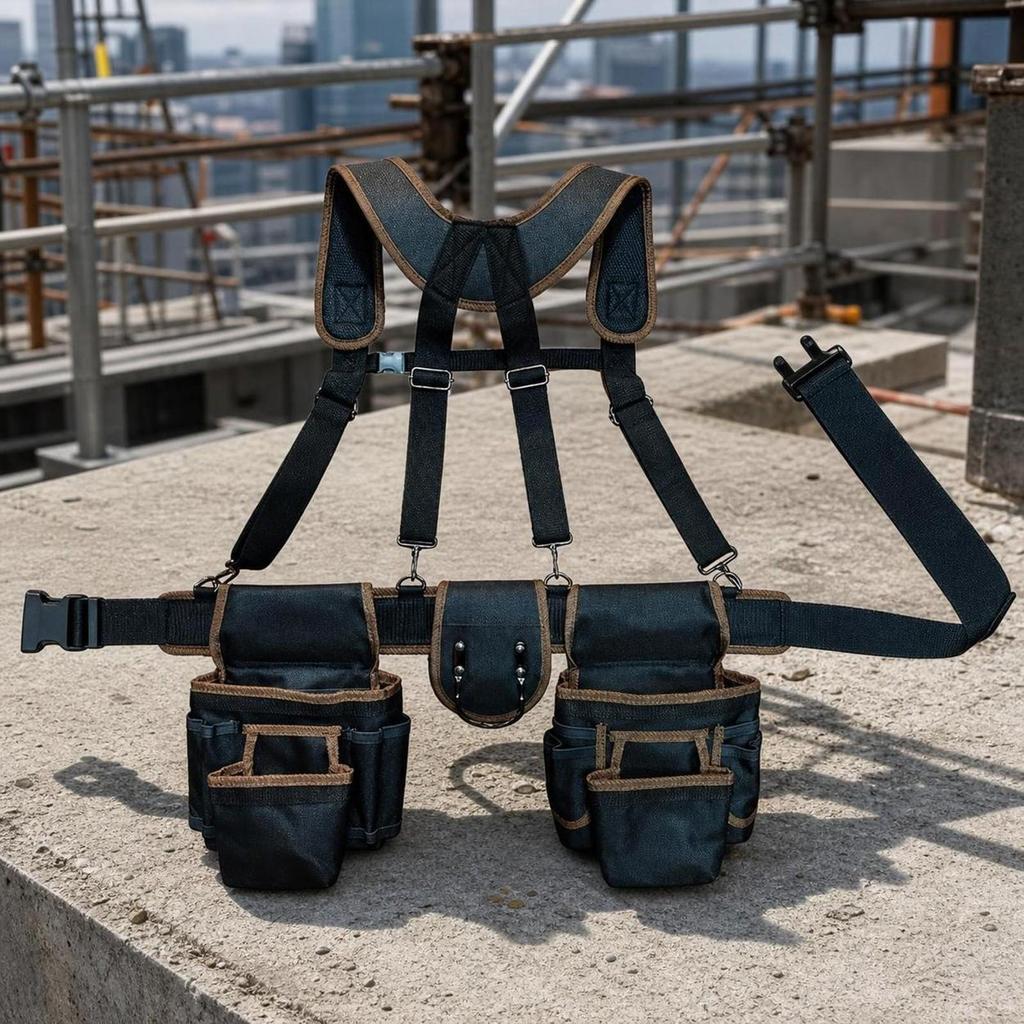 Work Belt with Pockets | Secure, support system Rig, for Construction Sites,