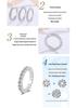S925 Sterling Silver Moissanite Full Diamond Ring for Women - High-End Luxury Stacking Ring
