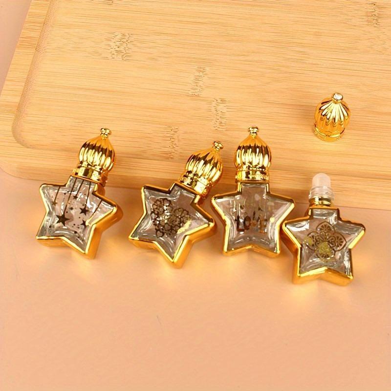 2pcs/set 8ML Luxury Golden Essential Oil Roller Bottle Refillable Perfume Bottle Glass Roll-On Essential Oil Bottle Cosmetics