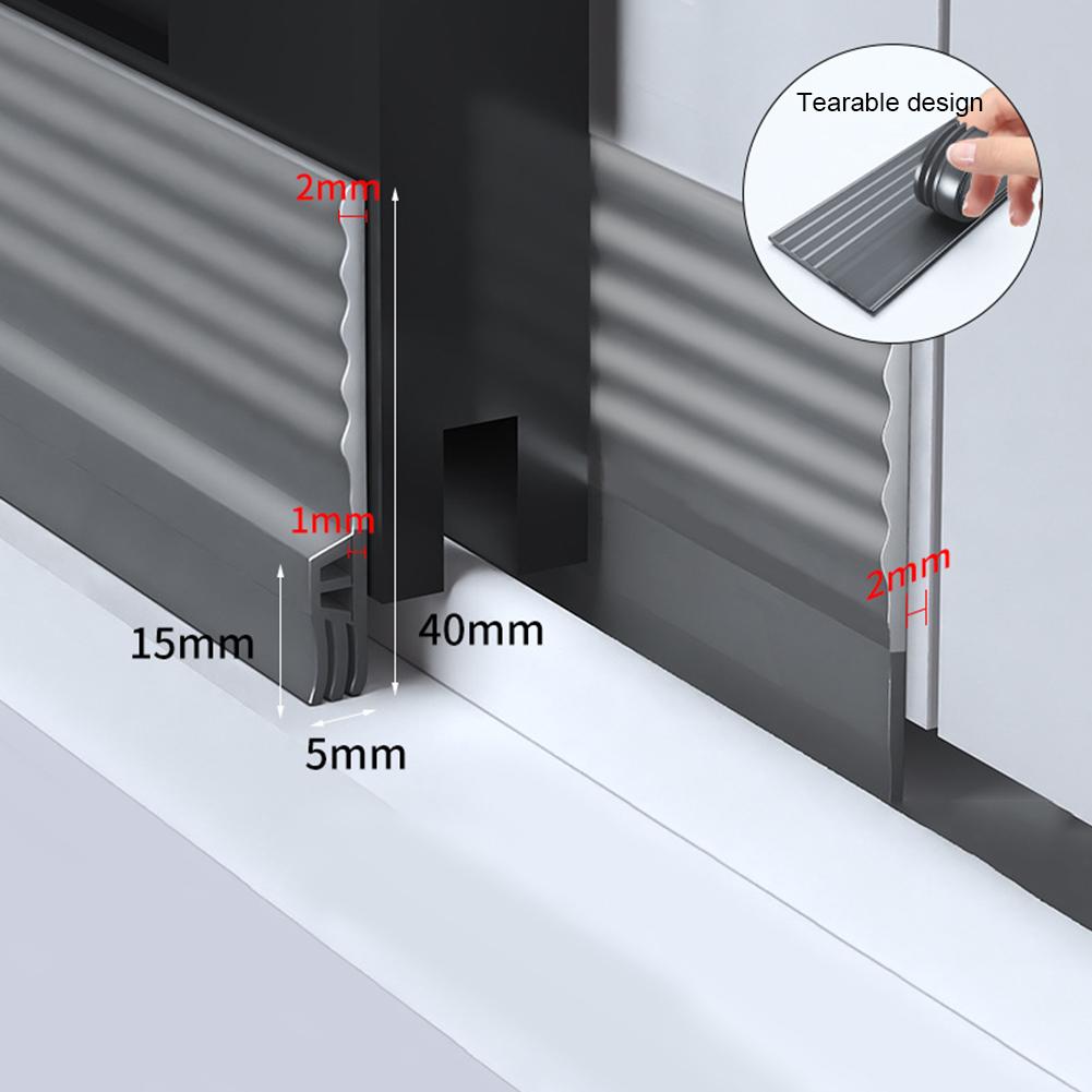 Noise Reduction Solution 4 Meters Roll Draft Excluder Easy Installation Strip Hard And Soft TPE Materials Quick Tear-off Feature