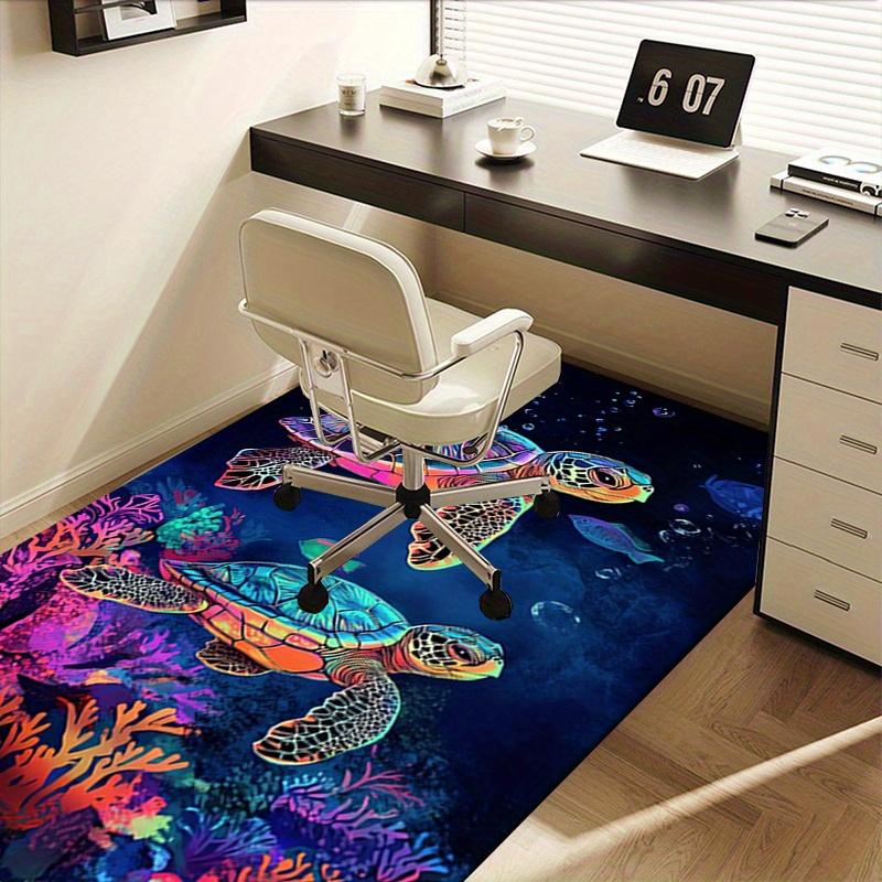 1 Stück Meeresschildkröten,Korallenriff,Unterwasserwelt Büro Teppich Weiches Polyester Eingangsteppich Waschbar Nein