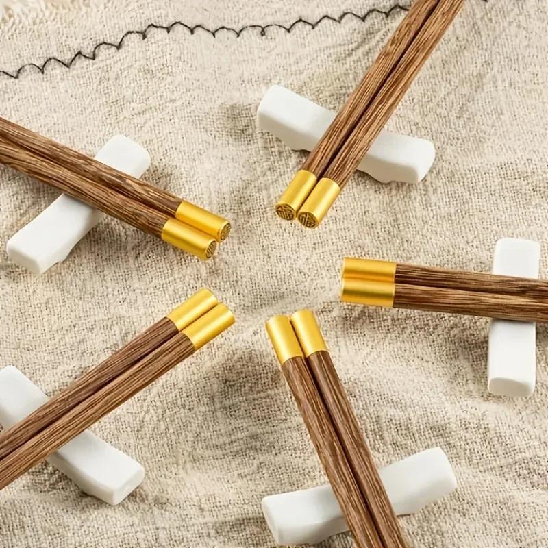 Reusable Natural Wooden Chopsticks Red Sandalwood Chopsticks Antibacterial Anti-mildew High Temperature Solid Wood Chopsticks