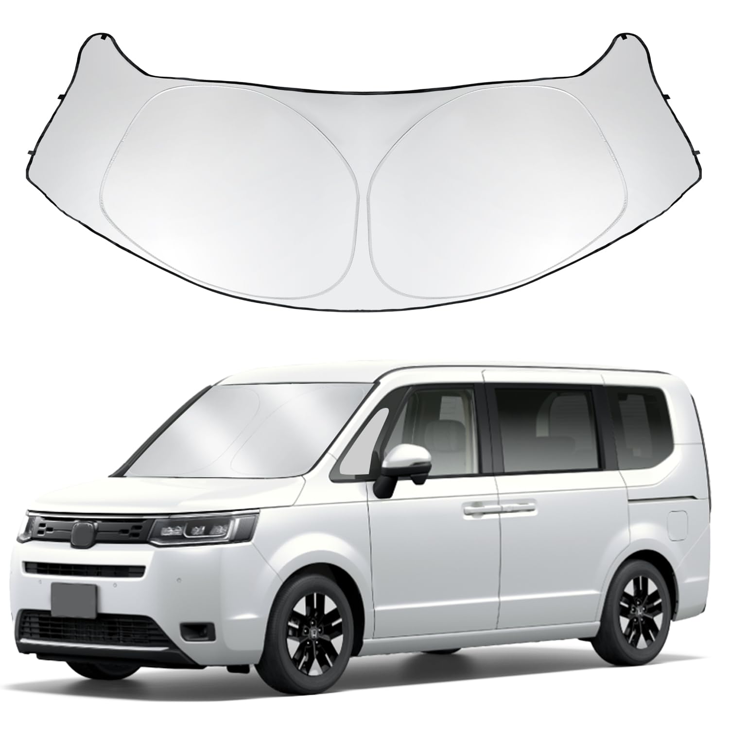 

ASZSK Sunshade for Honda Stepwgn RP Series Front Sunshade New Stepwgn Shade Curtain 6th Generation Stepwgn Exclusive Sunshade for Front Windshield UV