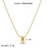 European Water Drop Pendant Necklace - Stainless Steel Clavicle Chain, Fade-Resistant Design
