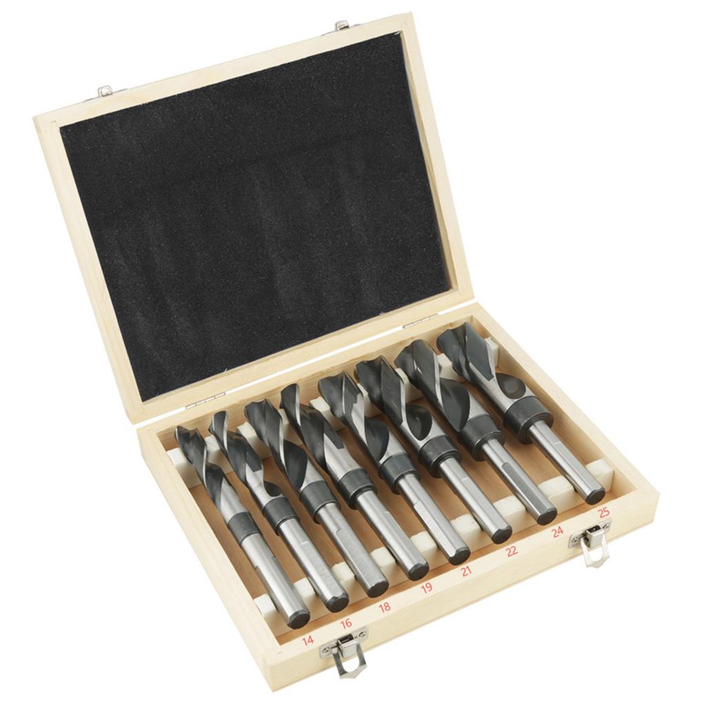 8Pcs HSS Twist Drill Bit Set Large Heat Treated Industrial
