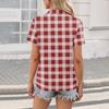 Women's Fashion Casual Lapel Short Sleeve Color Shirt Women's Up Tops