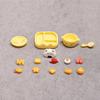 Mini Miniature Playset Pink Yellow Blue Realistic Food Model Lunch Food Ornament  Doll Accessories