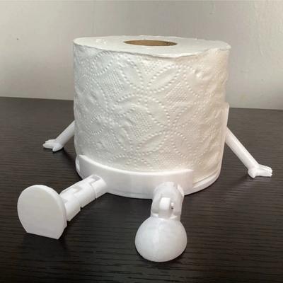 1PC Toilet Paper Holder Toilet Paper Holder Decorative 3D Printing Ornaments Home Living Room Decorations Suitable for Gifts To Friends,