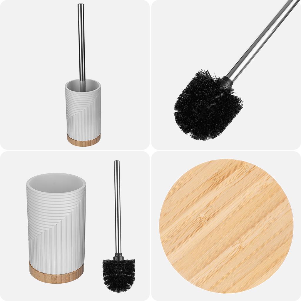KADAX Toilet WC Brush For Toilet Round With Container Standing Modern