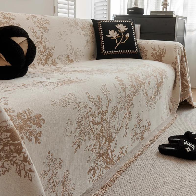 

2025 новый чехол для дивана в стиле легкой роскоши, премиум-класса, в стиле ретро, тканевое полотенце, цельная полная накидка на сиденье, универсальная, нескользящая, для всех сезонов 180*130cm
