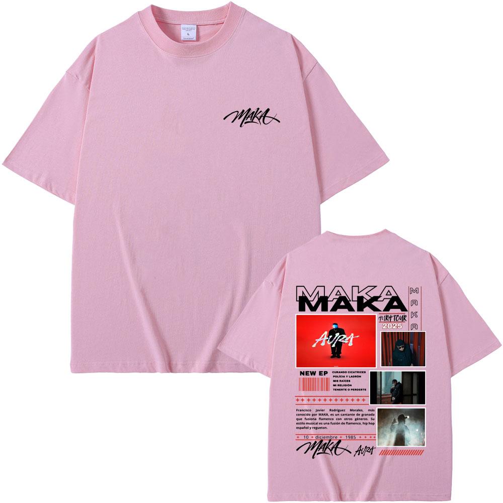 Rapper Maka Aura Concert Tour 2025 T Shirt Men Women Fashion Hip Hop T-shirt Men's Casual Cotton Short Sleeve Tshirt Streetwear