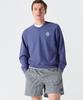 Noa (U) Salt Wash V-Neck Sweatshirt Washed Blue