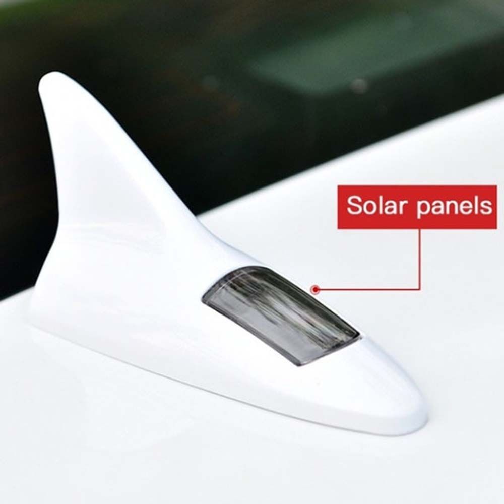 Truck Warning Flash Lamp Car Decorative Light Rear-end LED Flash Lights Solar Shark Fin Antenna