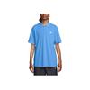 Nike Logo Embroidered Button Short Sleeve Loose Polo Shirt Men Polo Shirts Blue FN3895-412