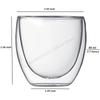 12/6/4/2Pcs 80ml Double Wall Glass Cup Egg Shape Coffee Mug Transparent Heat Resistant Tea Beer Drink Mini Espresso Coffee Cups