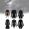 Medium Coat Long  Fashion Slimfit Trench Dark Tie Collar Court Tuxedo Cosplay