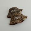 JYL DIY Boston Kids Bucket Hat Leopard Print Sun Hat Cotton