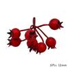Red Theme Artificial Flower Cherry Stamen Berries Bundle DIY Christmas Decoration Wedding Cake Gift Box Wreaths Xmas Decor