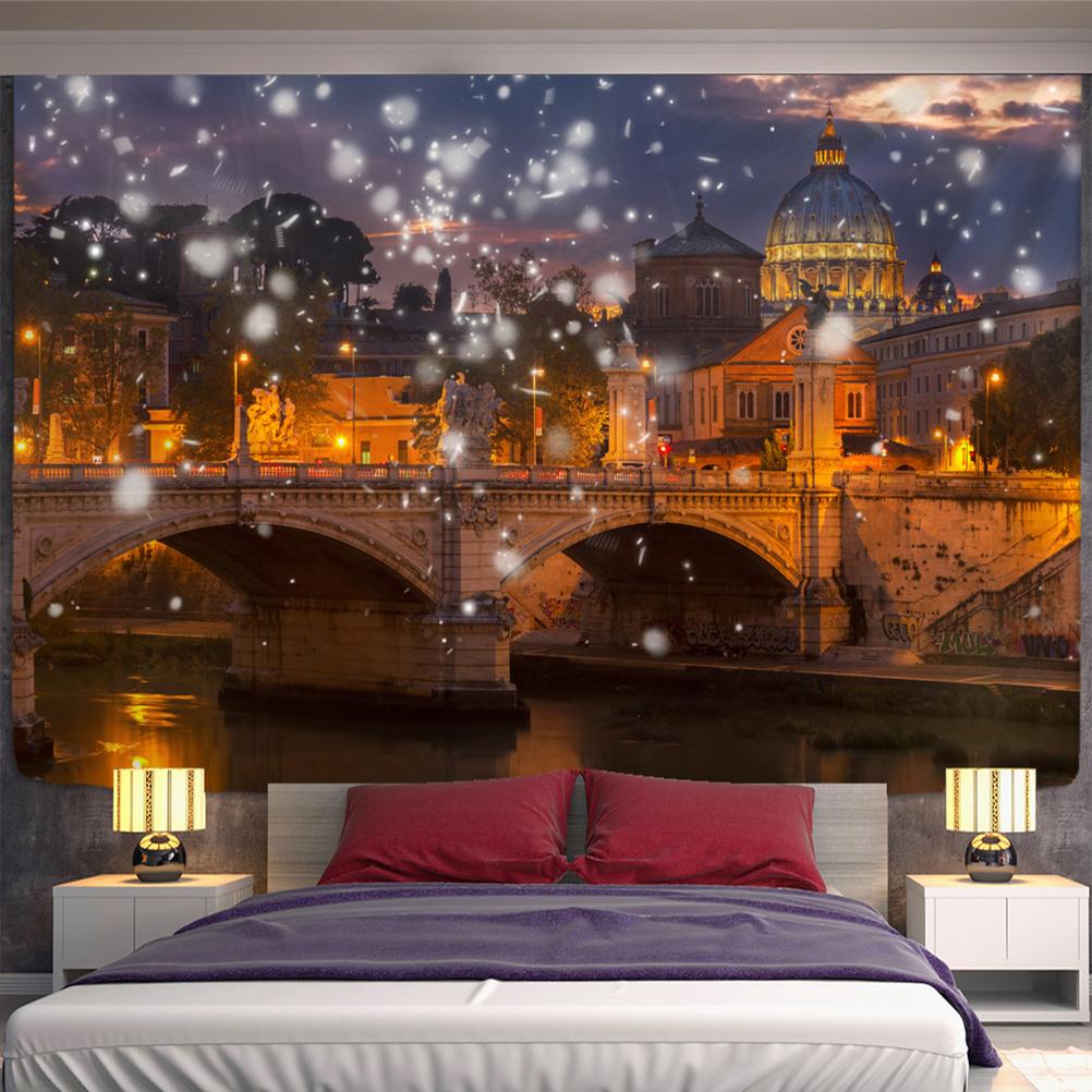 Boże narodzenie śnieg gobelin ze zwierzętami wiszący na ścianie Hippie Tapiz karta tarota czary dormitorium salon wystrój domu