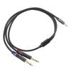 3.5mm 1Celsius8 Inch Male To Dual 6.35mm 1Celsius4 Inch TS Male Cable Stereo 1Celsius4 To 1Celsius8 Cable for Amplifier Mixer