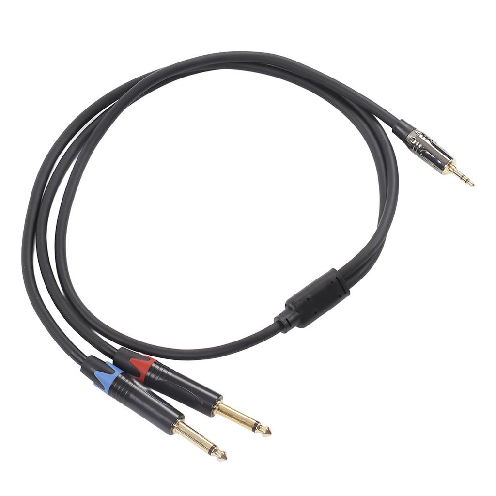 3.5mm 1Celsius8 Inch Male To Dual 6.35mm 1Celsius4 Inch TS Male Cable Stereo 1Celsius4 To 1Celsius8 Cable for Amplifier Mixer