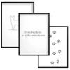 Wall Paintings Posters Black and White Line Art with Frame Set for Living Room Cat