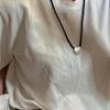 Fashion 3D Heart Pendant Necklace 925 Sterling Silver Adjustable Rope Necklace for Woman