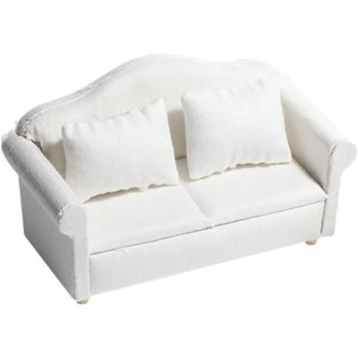 Mini-Sofas, Puppenhaus-Sofa, Miniaturmöbel, weißes Dekor, Fotografie-Requisiten, Couch-Modell für Mini-Sofa-Möbel, Mini-Möbel, Mini-Sofa-Holz-Set
