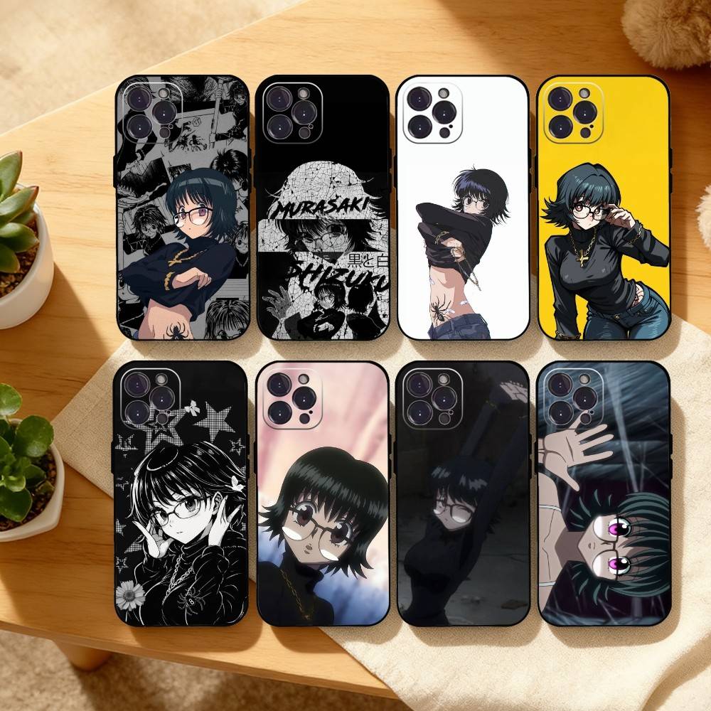 S-Shizuku H-Hunter M-Murasaki Phone Case For iPhone17,16,15,14,13,12Plus,Pro Max,XS,5G Soft Silicone Black Cover