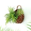 Hand-Woven Wall-Mounted Wicker Flower Basket Decoration